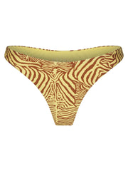 Ivanna Thong Bikini Bottoms - Yellow Zebra