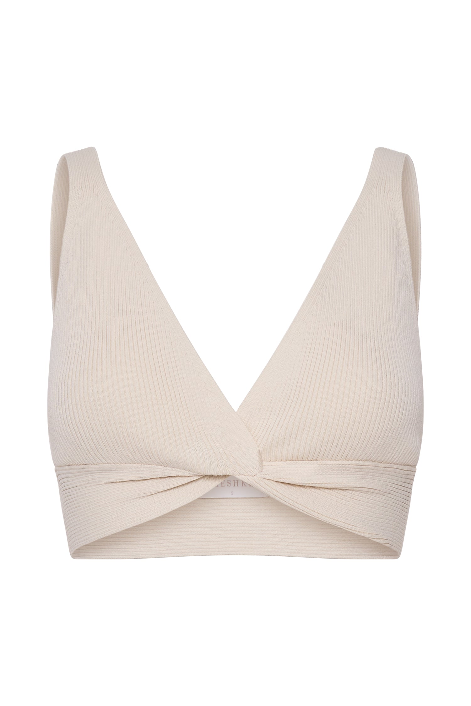 Kaesha Twist Front Knit Top - Bone #8