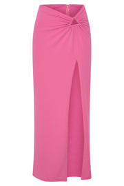 Jacqui Side Split Maxi Skirt - Pink