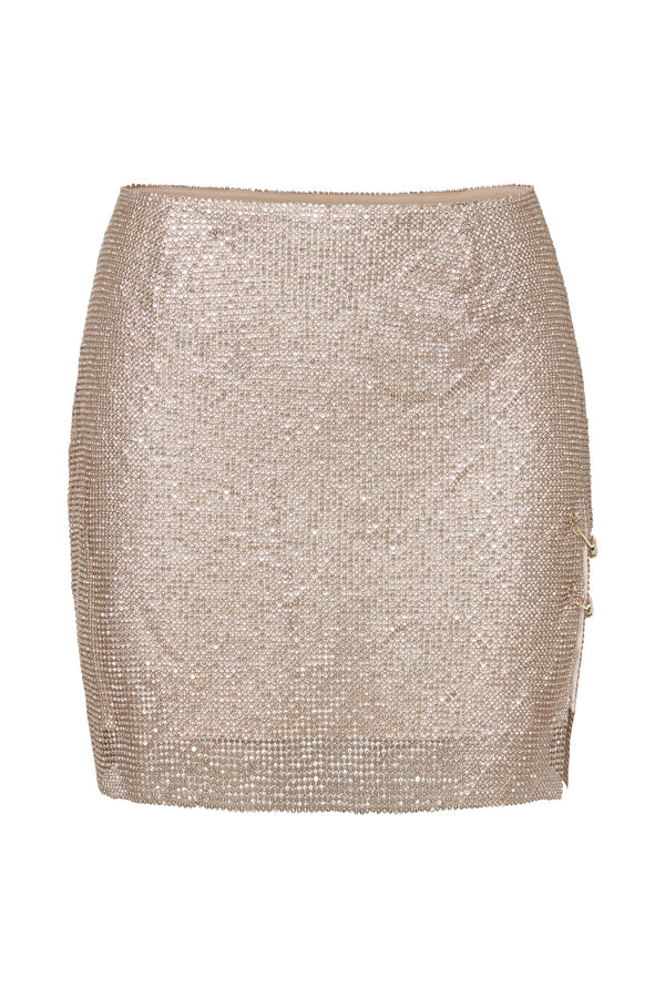 Marlena Glomesh Mini Skirt - Gold