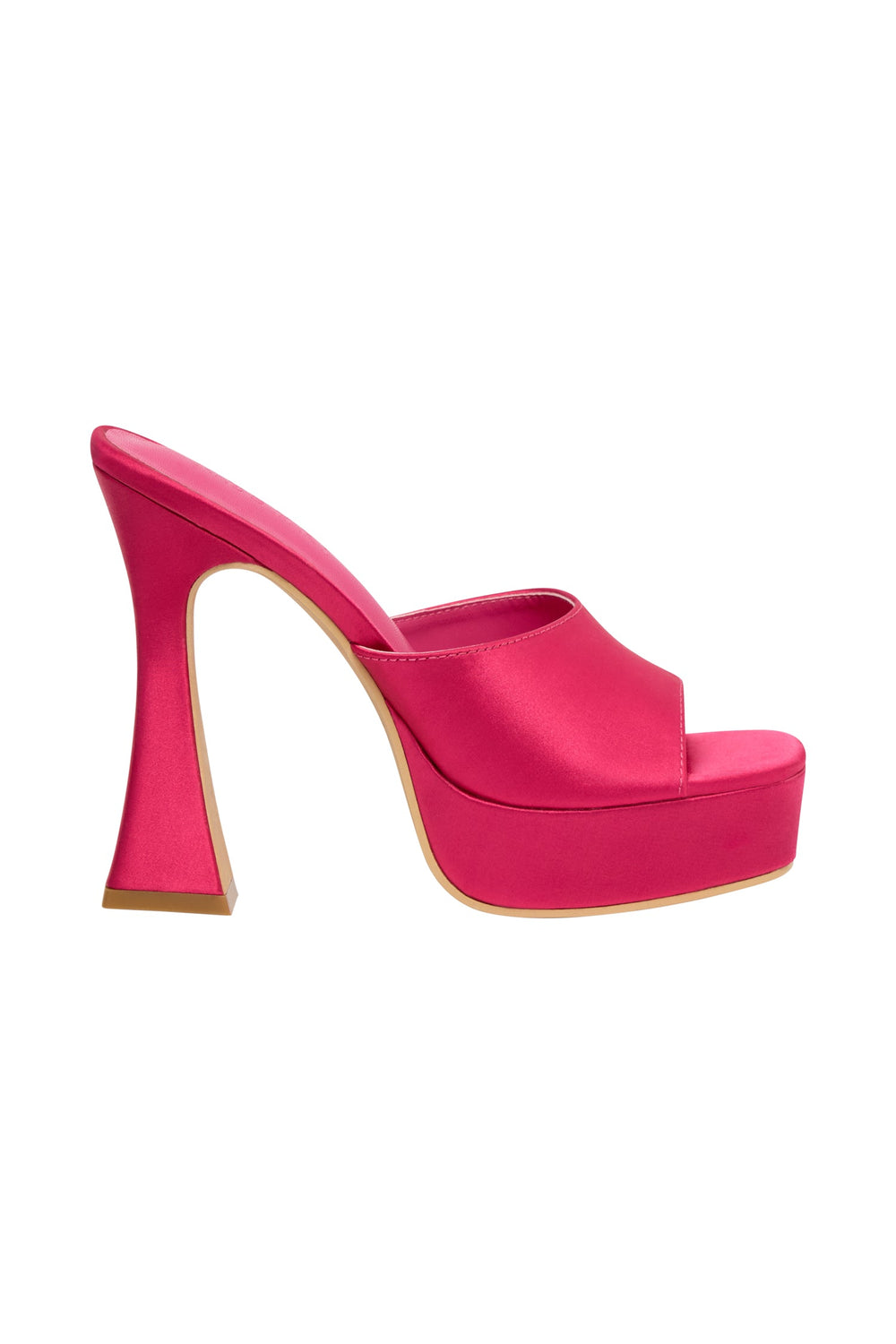 Mikaela Satin Platform Heels - Pink
