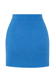 Esme Knit Mini Skirt - Azure Blue