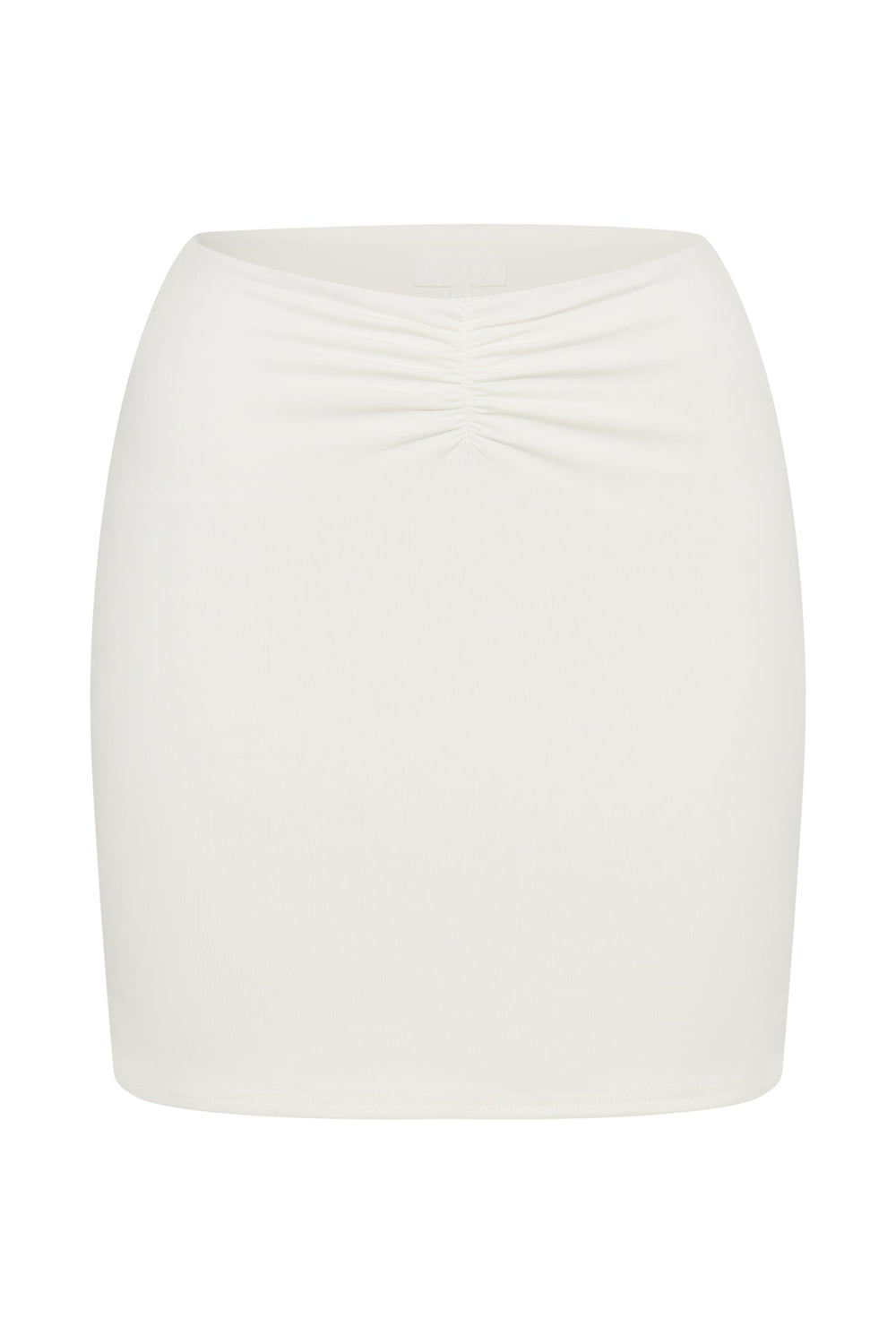 Kara Ruched Front Mini Skirt - White