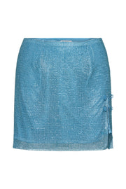 Marlena Glomesh Mini Skirt - Aquamarine