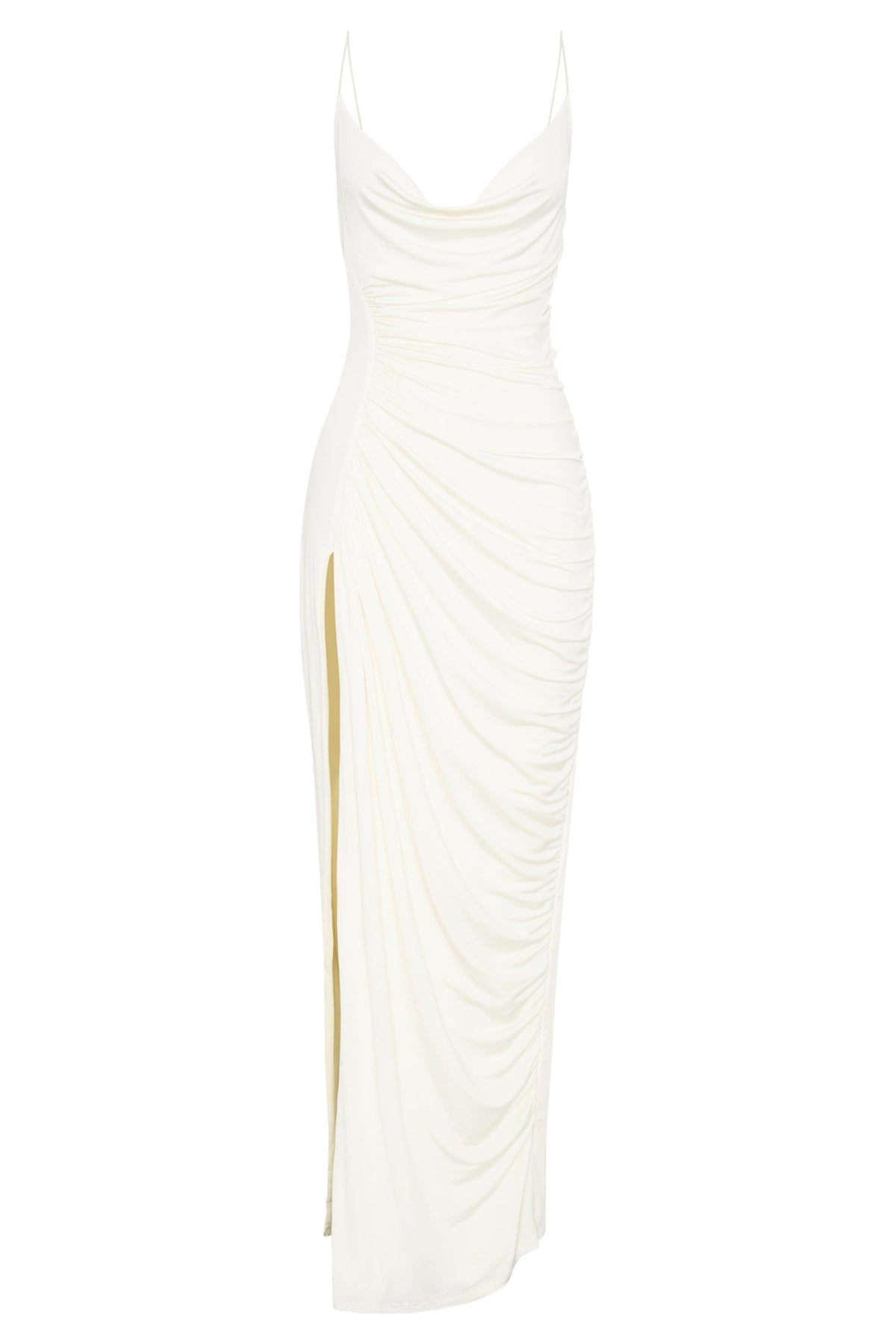 Candice Ruched Maxi Dress - Bone #9