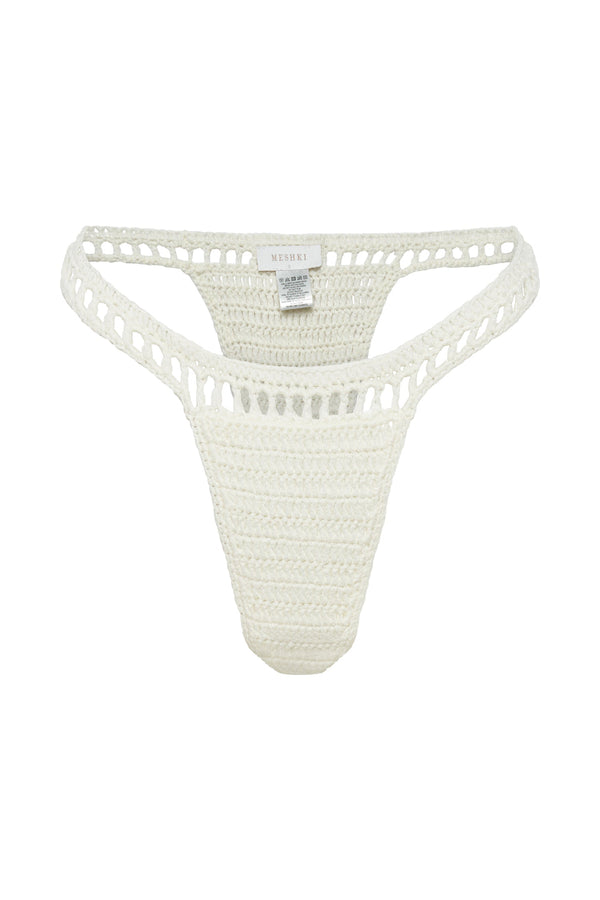 Korina Crochet Bikini Bottom - White