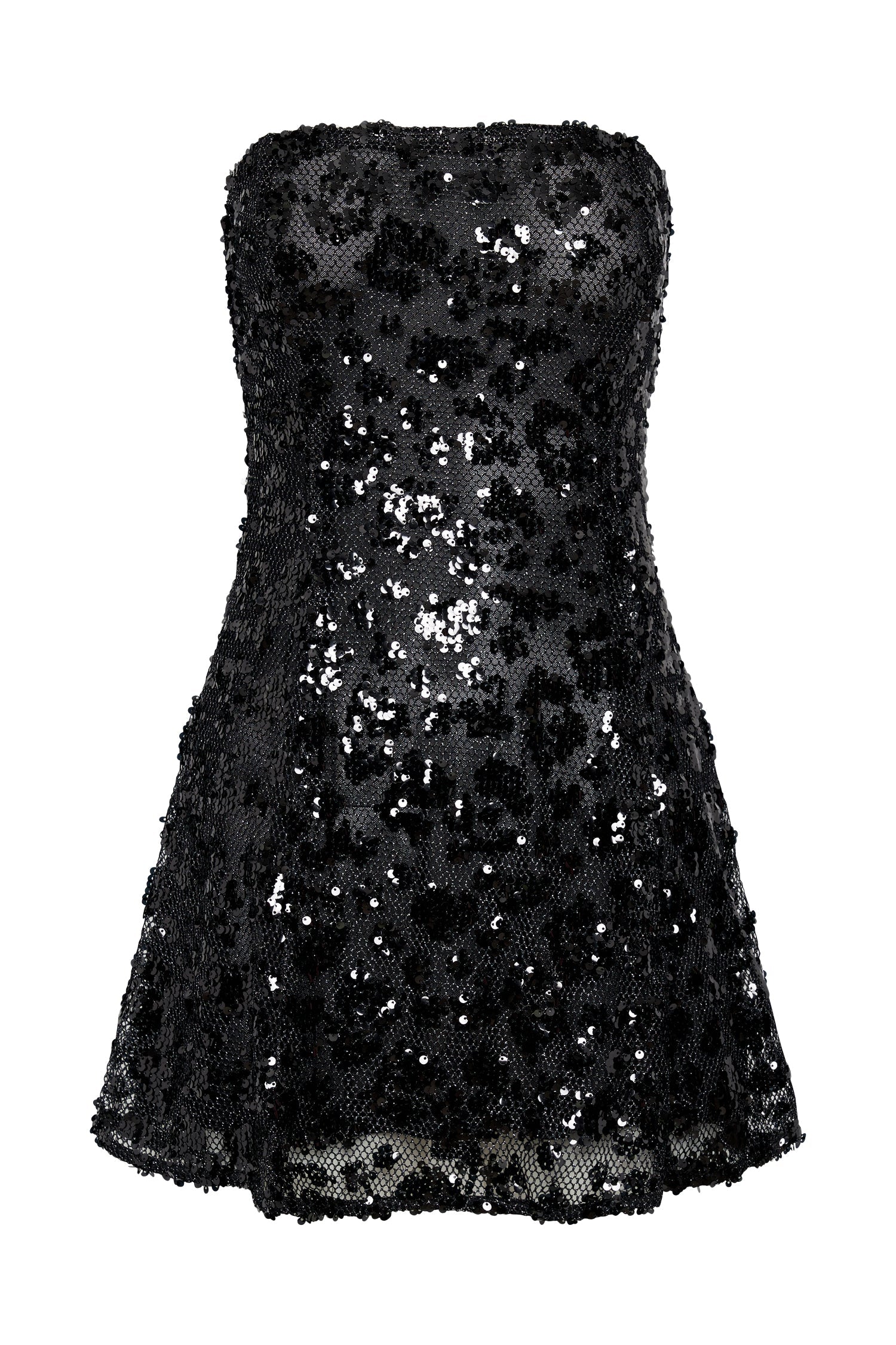 Everleigh Strapless Sequin Mini Dress - Black #9