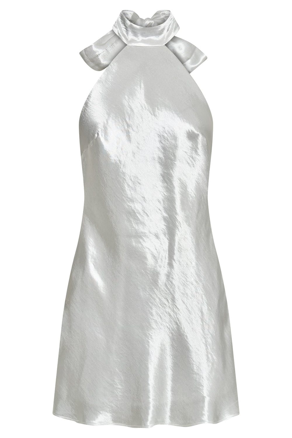Cartia Bow Halter Micro Mini Dress - White