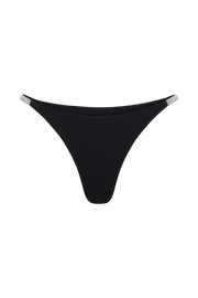 Tatum Diamante Waist Recycled Bikini Bottom - Black