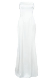 Kaitlin Strapless Gown - White