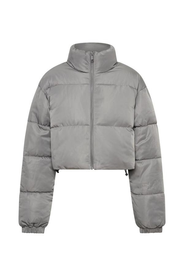 Myranda Recycled Cropped Puffer Jacket - Charcoal