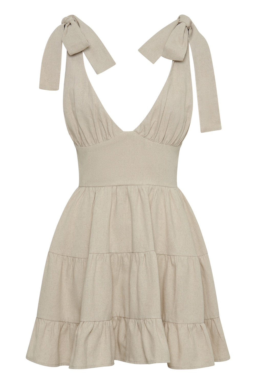 Aurelia Linen Mini Dress - Natural