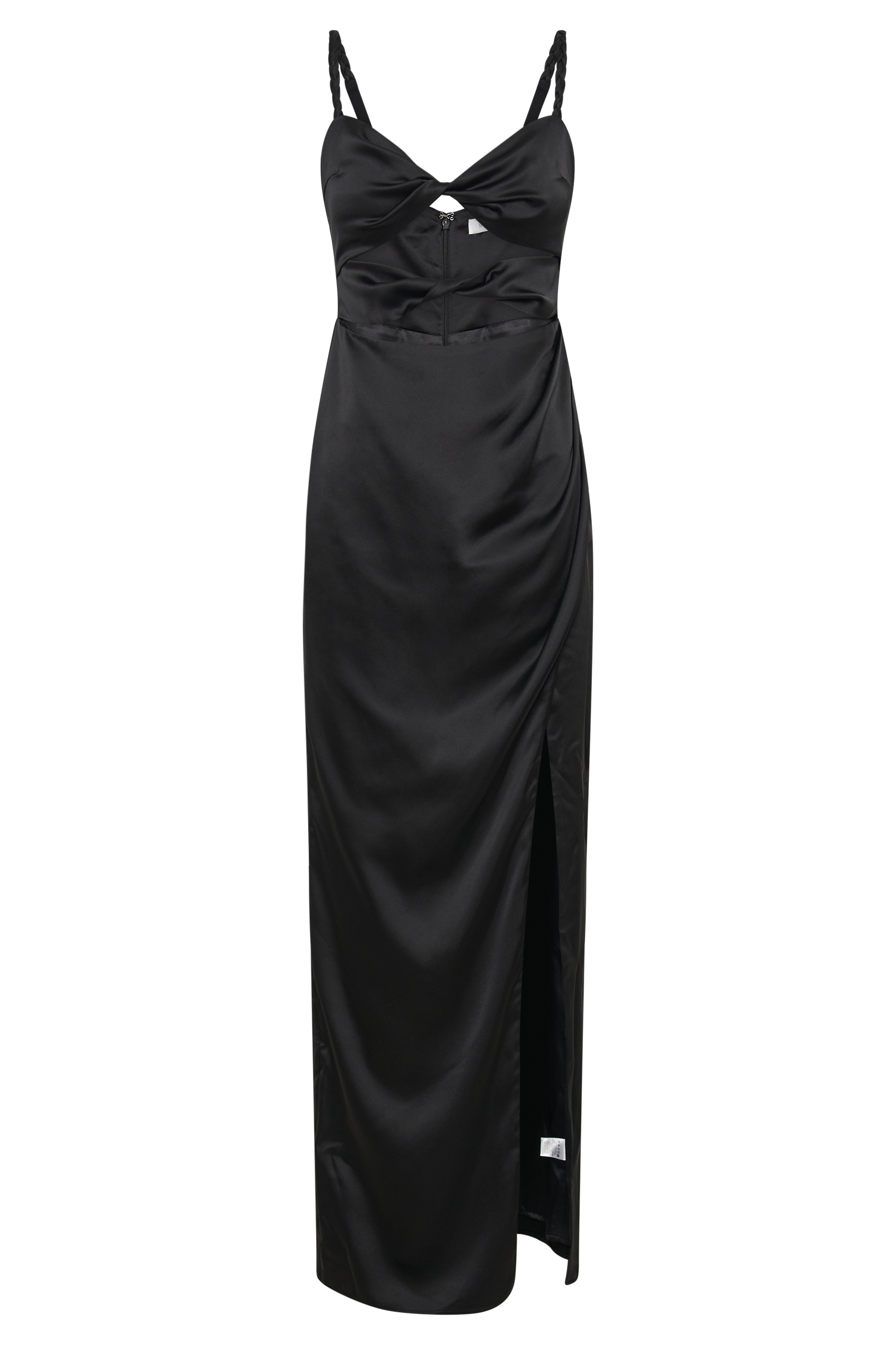 Cleo Satin Dress - Black #12