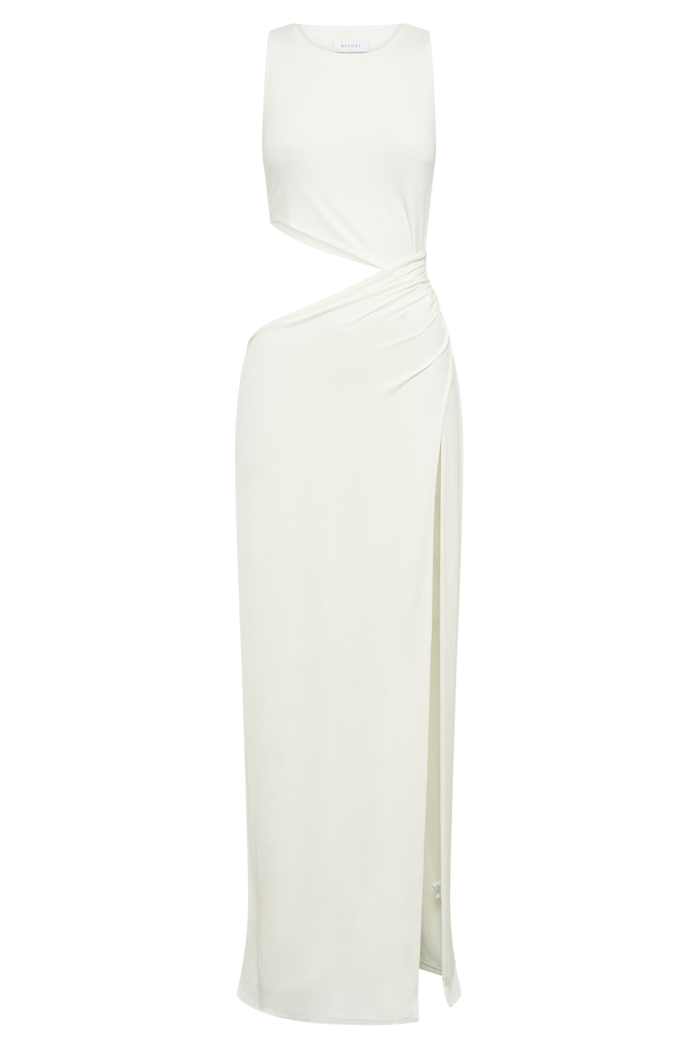 Vienna Slinky Maxi Dress - White