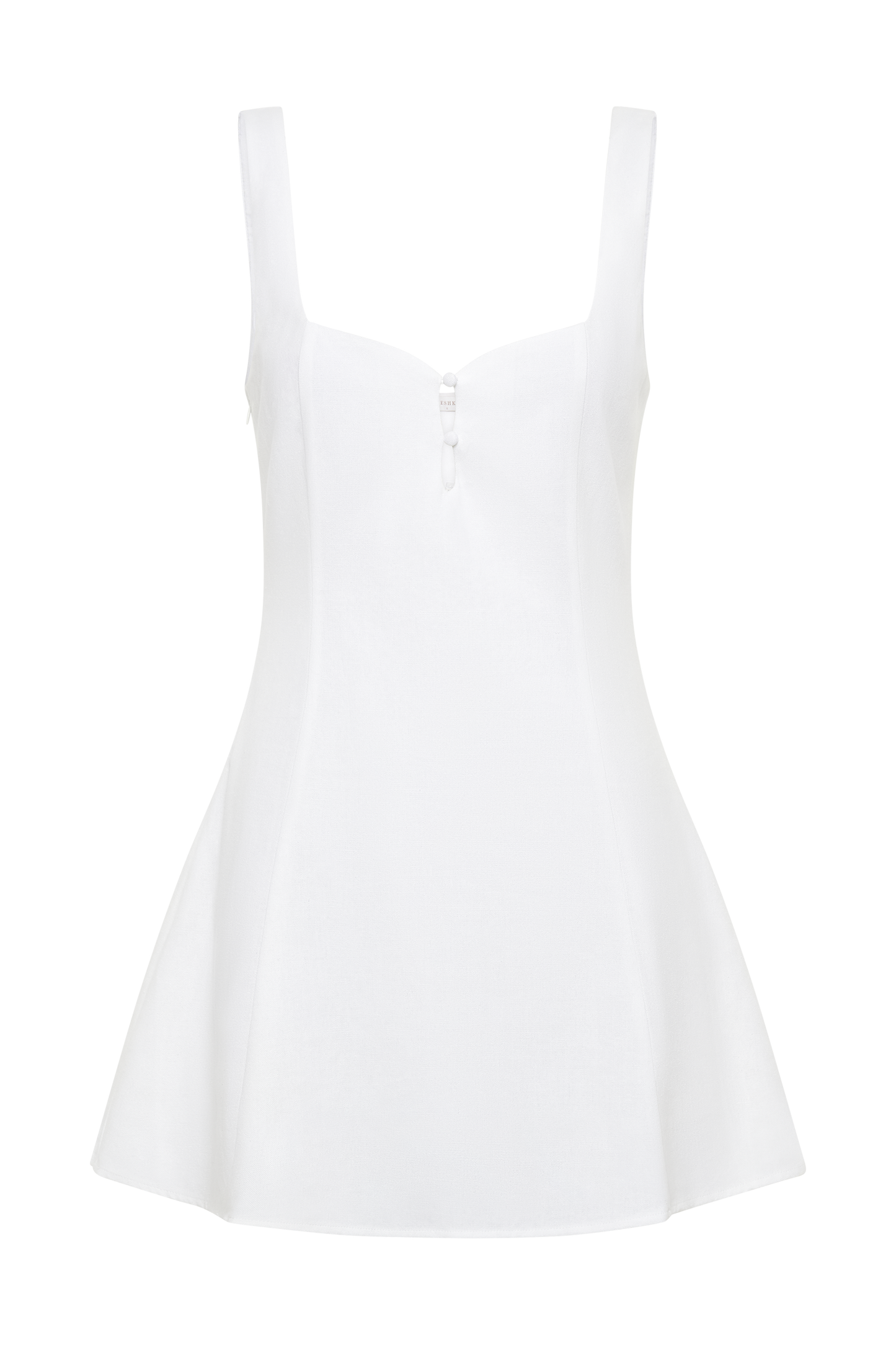 Tandie Linen Flare Mini Dress - White