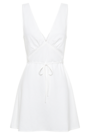 Nessa Linen Mini Dress - White