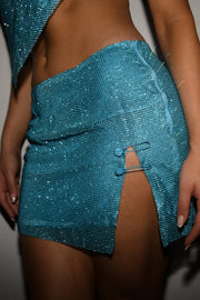 Marlena Glomesh Mini Skirt - Aquamarine