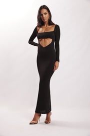 Ashleigh Cut Out Bandeau Maxi Dress - Black