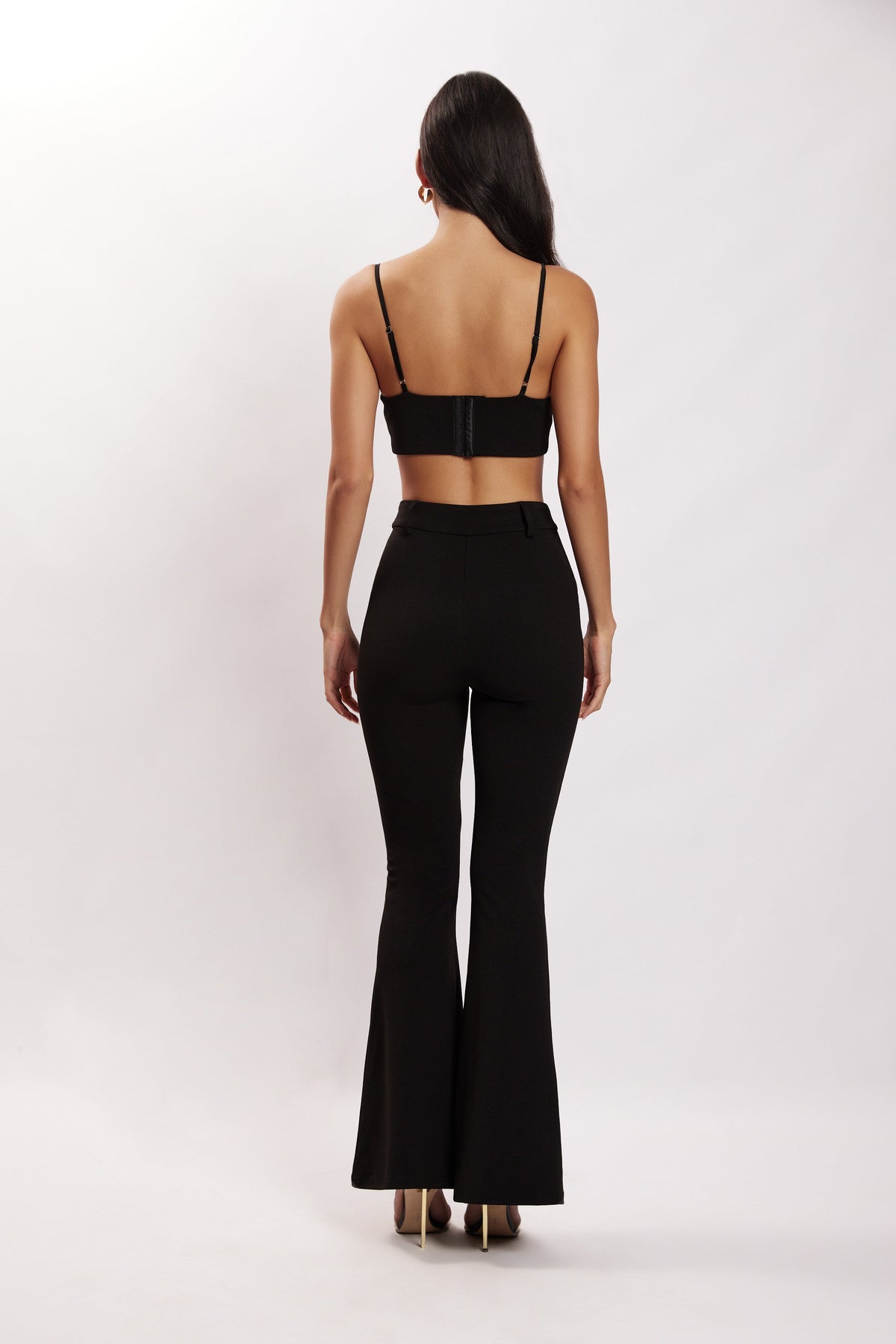 Fiorella Flare Crepe Pants - Black #2