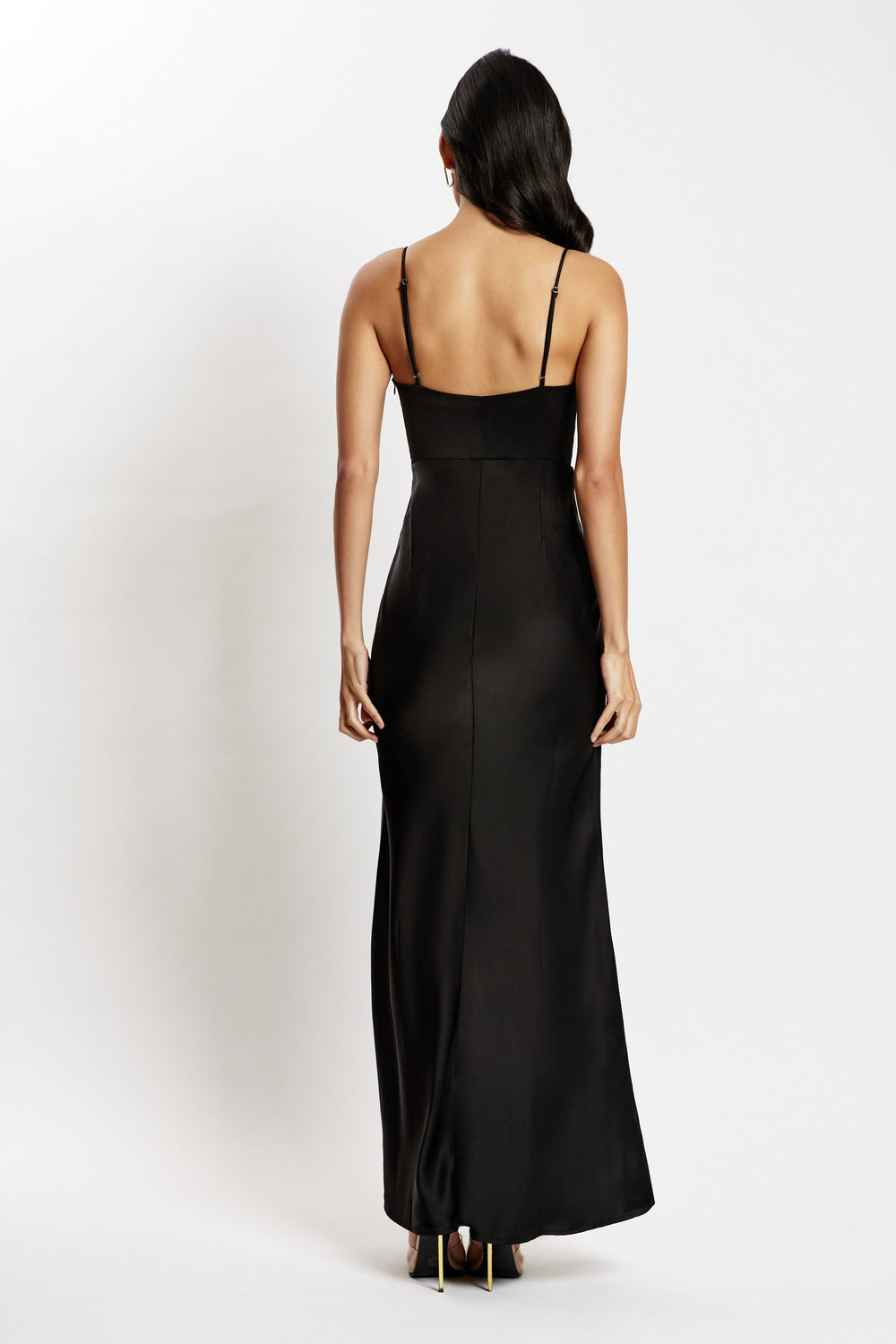 Desirie Corset Maxi Dress - Black