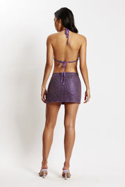 Marlena Glomesh Mini Skirt - Purple
