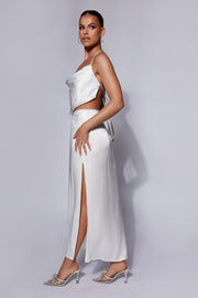 Christie Diamante Rope Maxi Skirt - White
