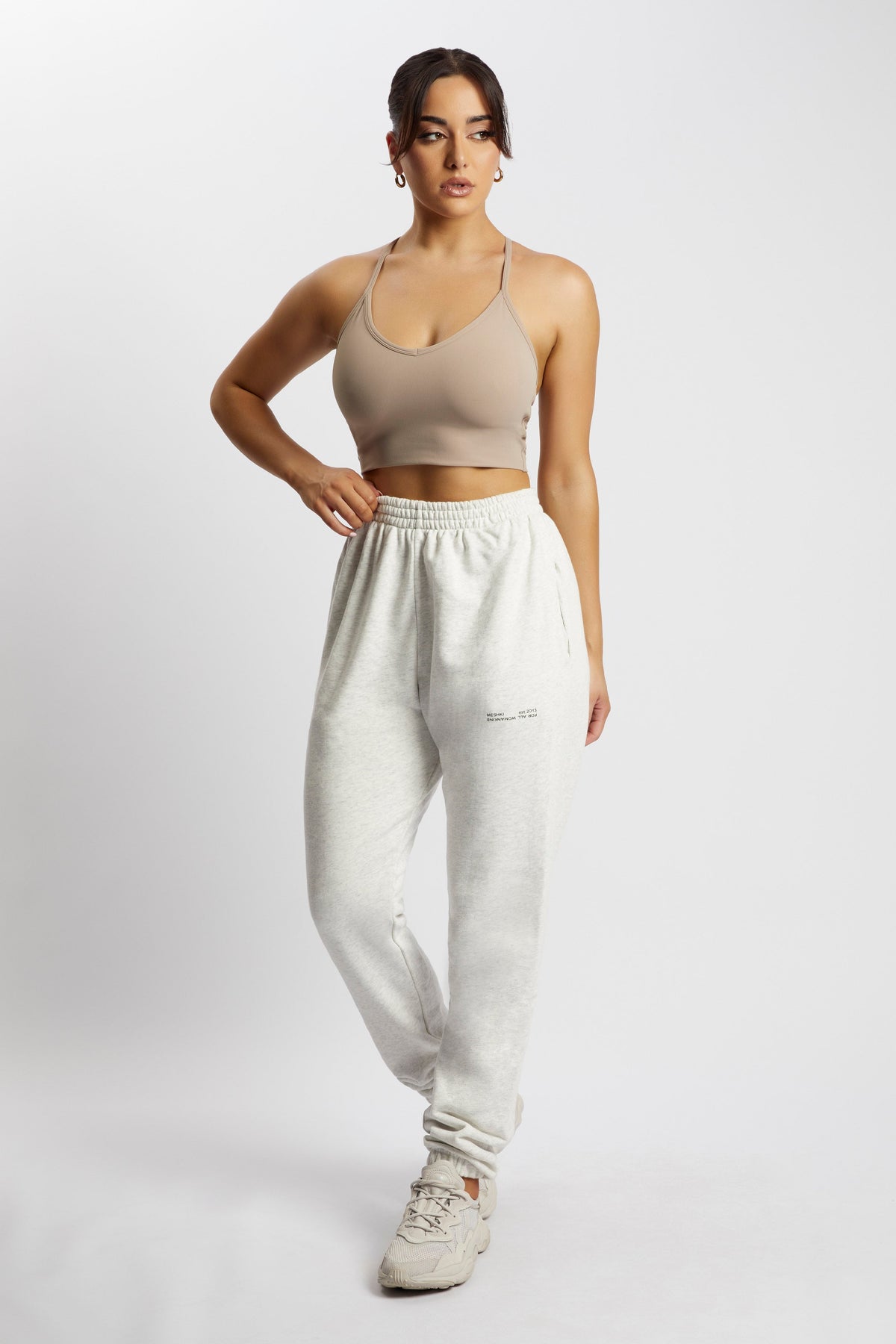 Jesy Loopback Oversized Jogger - Grey Marle