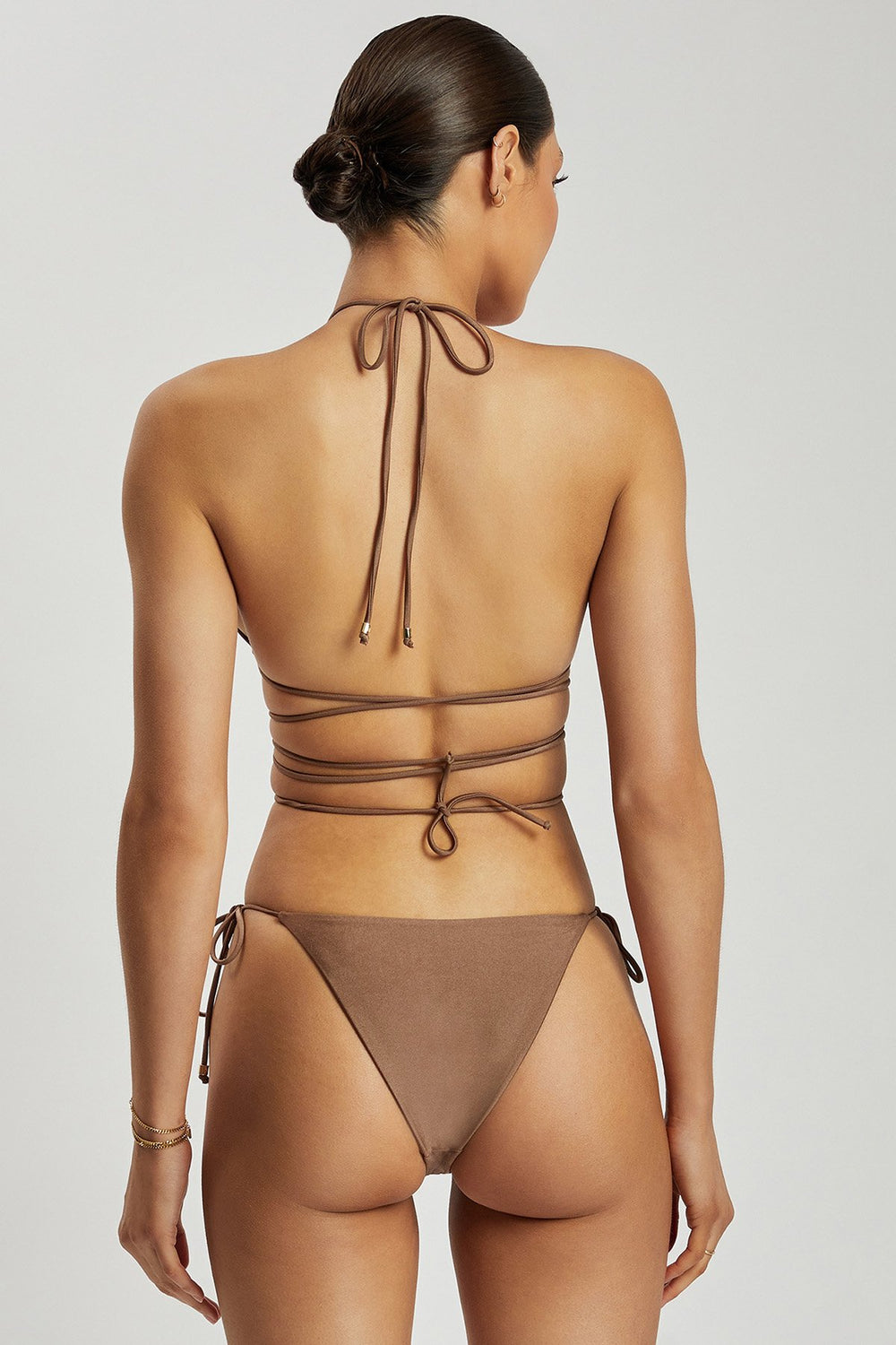Peyton Tie Up Bikini Bottom - Chocolate