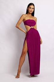 Sierra Strapless Shimmer Dress - Violet Shimmer