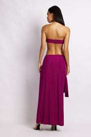 Sierra Strapless Shimmer Dress - Violet Shimmer