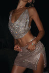 Shanice Glomesh Drape Top - Gold